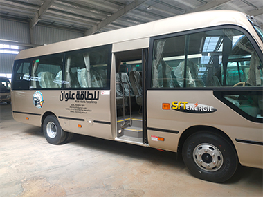 ดำเนินการส่งออกและจัดส่งมินิบัส Coaster ไปยังประเทศแอลจีเรีย